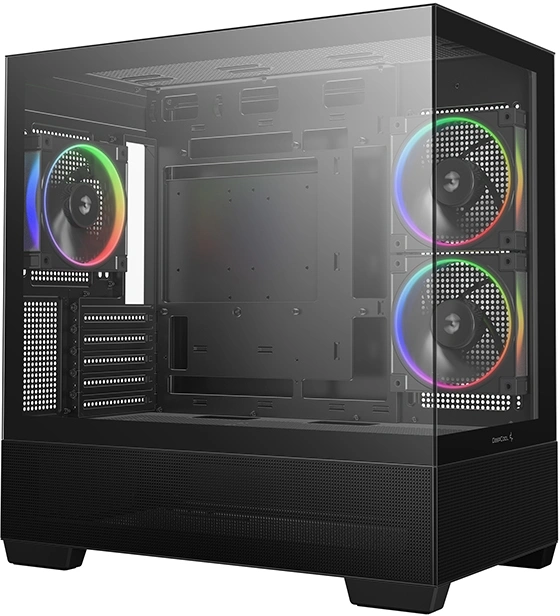 Корпус Deepcool CG380 3F черный без БП mATX 6x120mm 3x140mm 2xUSB3.0 audio bott PSU — миниатюра 2