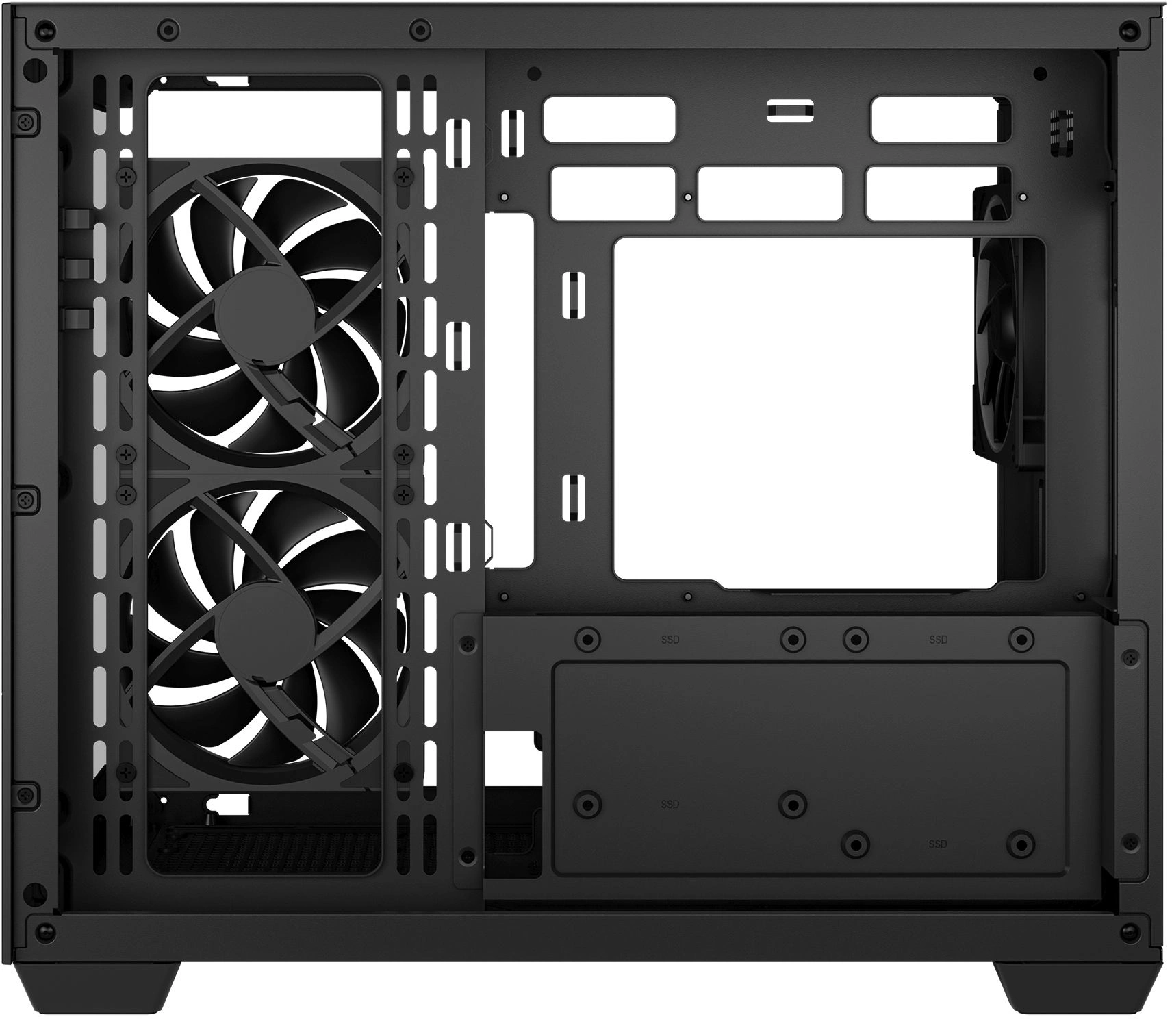 Корпус Deepcool CG330 3F черный без БП mATX 6x120mm 4x140mm 2xUSB2.0 1xUSB3.0 audio bott PSU — миниатюра 5