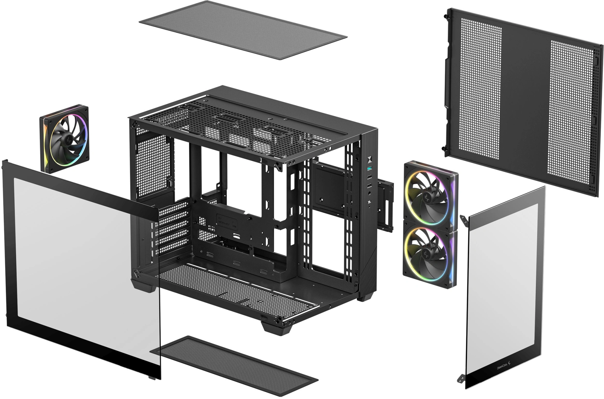 Корпус Deepcool CG330 3F черный без БП mATX 6x120mm 4x140mm 2xUSB2.0 1xUSB3.0 audio bott PSU — миниатюра 10