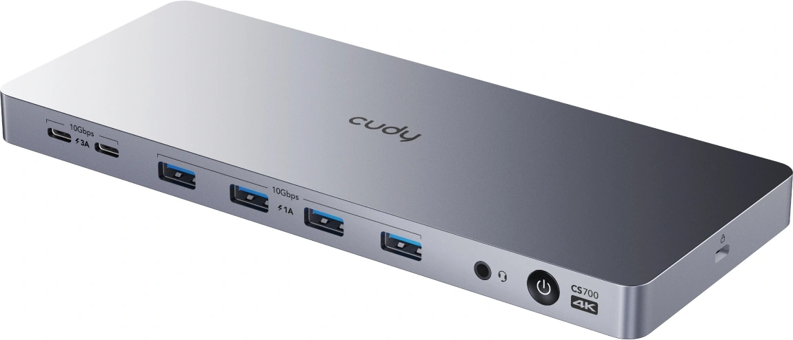 Разветвитель USB-C Cudy CS700 6порт. серебристый — фото 1