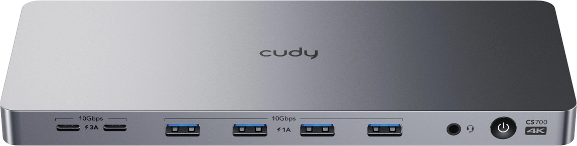Разветвитель USB-C Cudy CS700 6порт. серебристый — миниатюра 2
