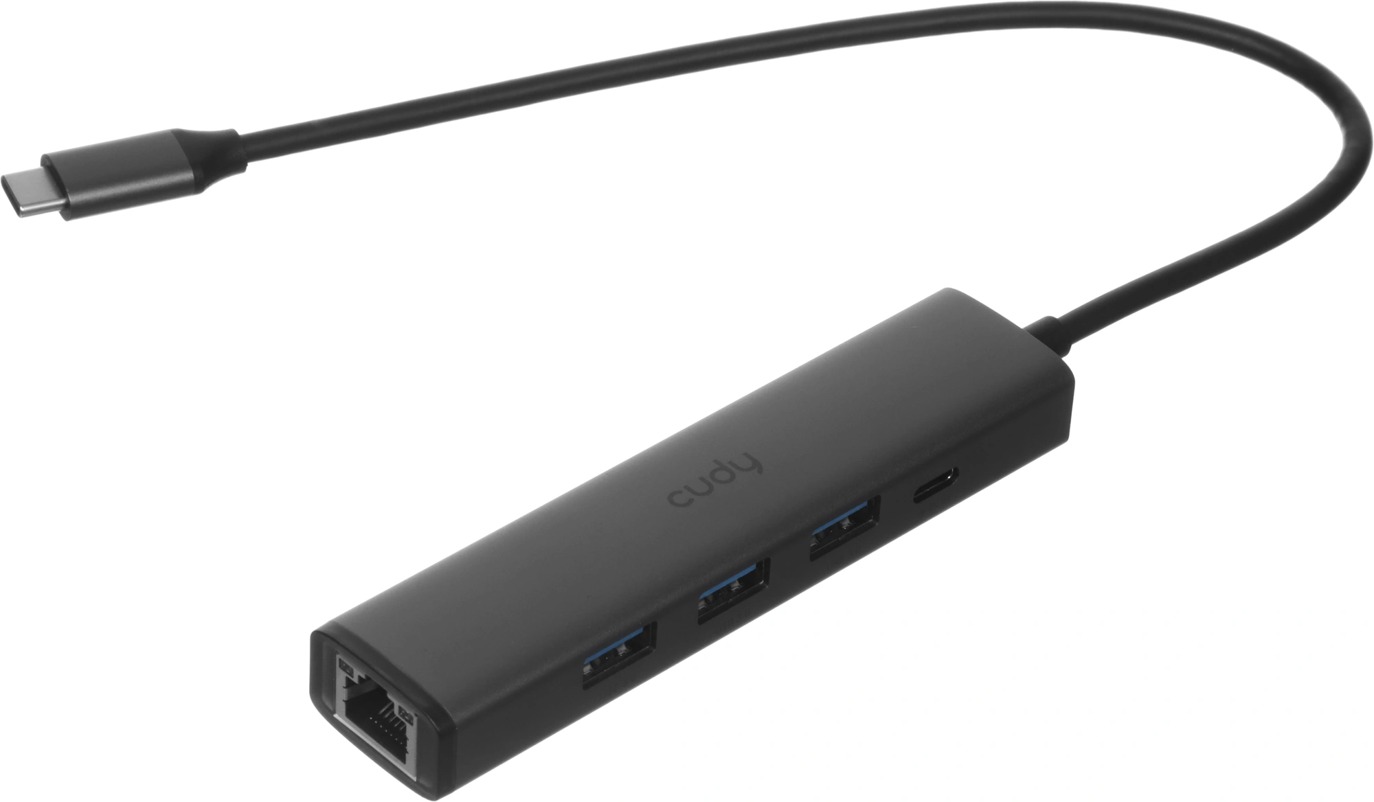Разветвитель USB-C Cudy UH605 3порт. серый — фото 1