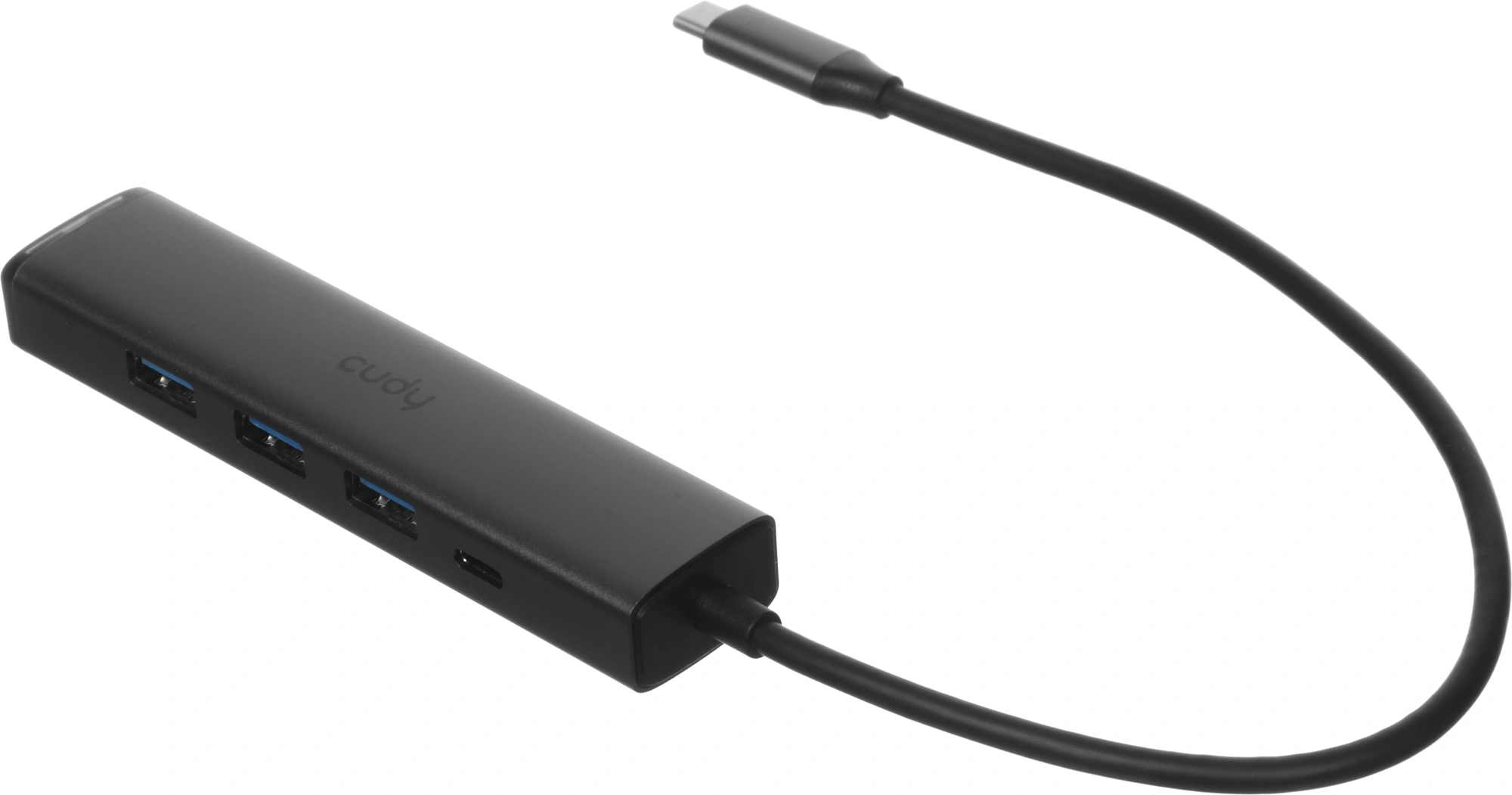 Разветвитель USB-C Cudy UH605 3порт. серый — миниатюра 2