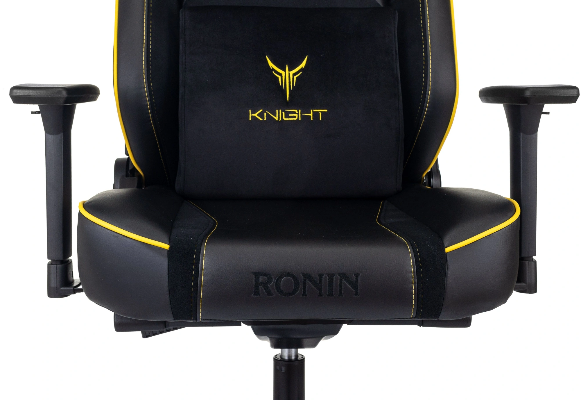 Кресло игровое Knight Ronin черный искусственная замша с подголов. крестов. металл — миниатюра 10