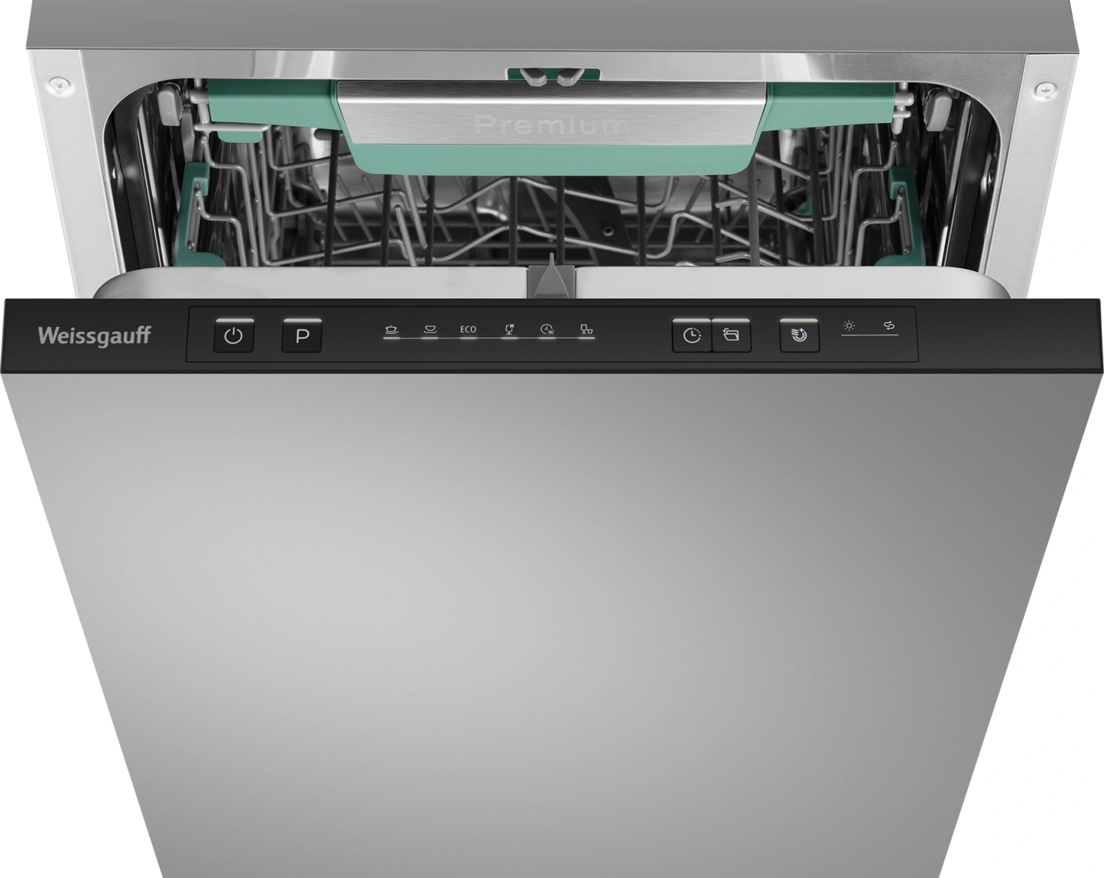 Посудомоечная машина встраив. Weissgauff BDW 4536 D Inverter AutoOpen Infolight 2100Вт узкая серебристый — миниатюра 2