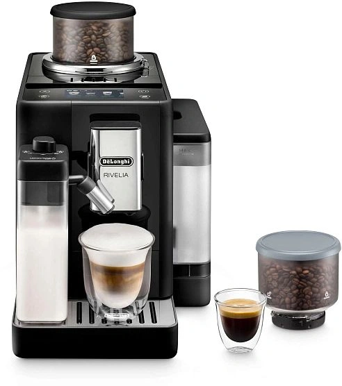 Кофемашина Delonghi Rivelia EXAM440.55.B 1450Вт серебристый/черный — фото 1