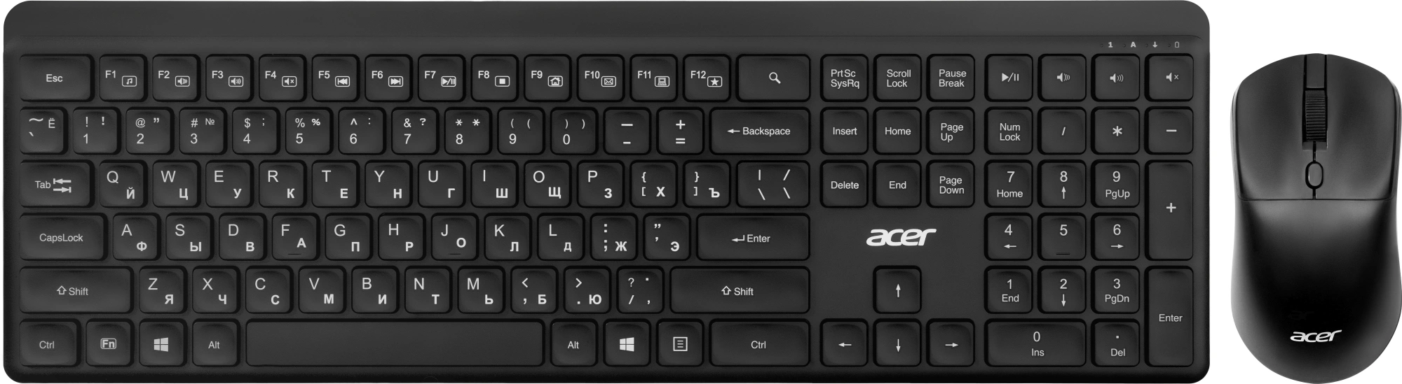 Клавиатура + мышь Acer OCC502 клав:черный мышь:черный USB беспроводная Multimedia (ZL.ACC11.00J) — фото 1