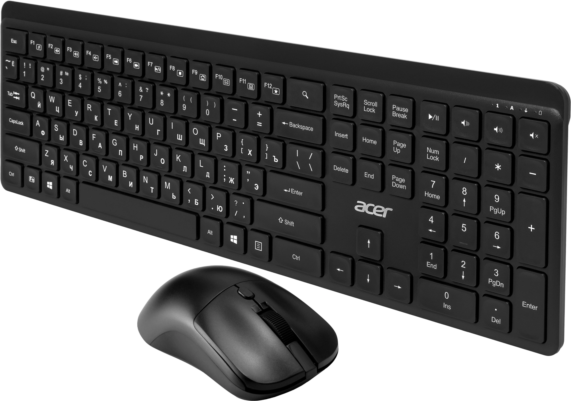 Клавиатура + мышь Acer OCC502 клав:черный мышь:черный USB беспроводная Multimedia (ZL.ACC11.00J) — миниатюра 2