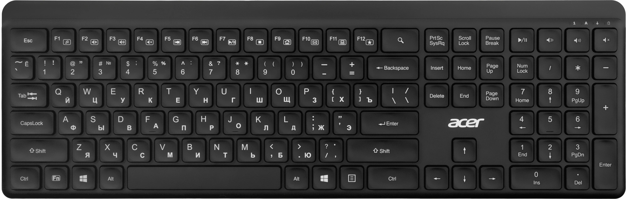 Клавиатура + мышь Acer OCC502 клав:черный мышь:черный USB беспроводная Multimedia (ZL.ACC11.00J) — миниатюра 6
