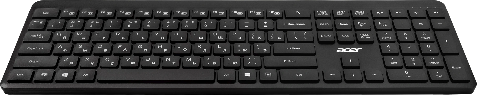 Клавиатура Acer OKR501 черный USB беспроводная Multimedia (ZL.KBD11.00N) — миниатюра 3