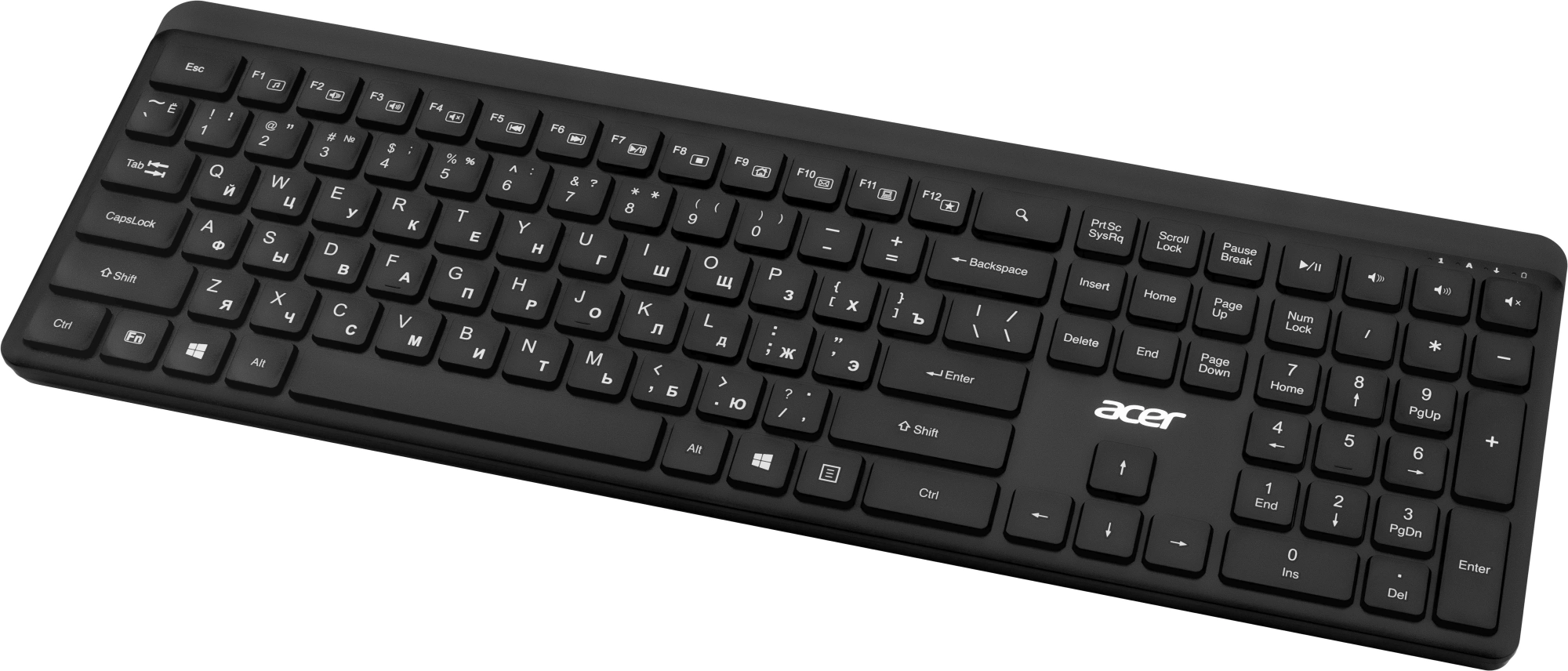 Клавиатура Acer OKR501 черный USB беспроводная Multimedia (ZL.KBD11.00N) — миниатюра 5