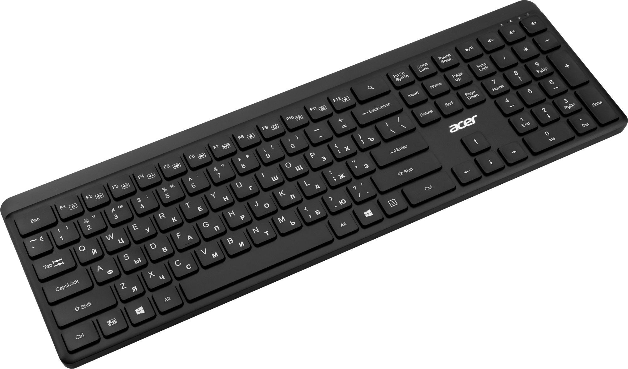 Клавиатура Acer OKR501 черный USB беспроводная Multimedia (ZL.KBD11.00N) — миниатюра 7
