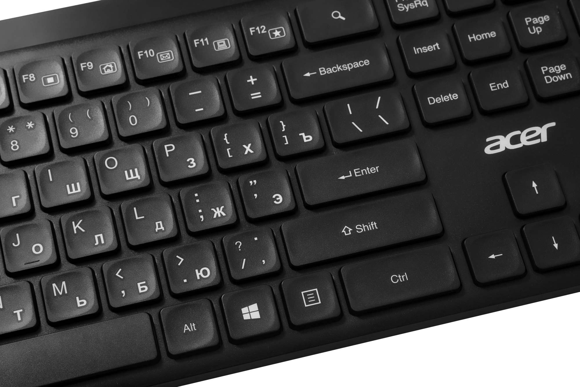 Клавиатура Acer OKR501 черный USB беспроводная Multimedia (ZL.KBD11.00N) — миниатюра 9