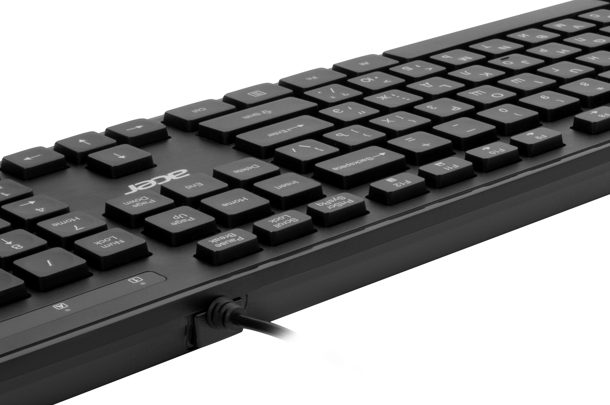 Клавиатура Acer OKW503 черный USB Multimedia (ZL.KBD11.00P) кабель 1.8м — миниатюра 5