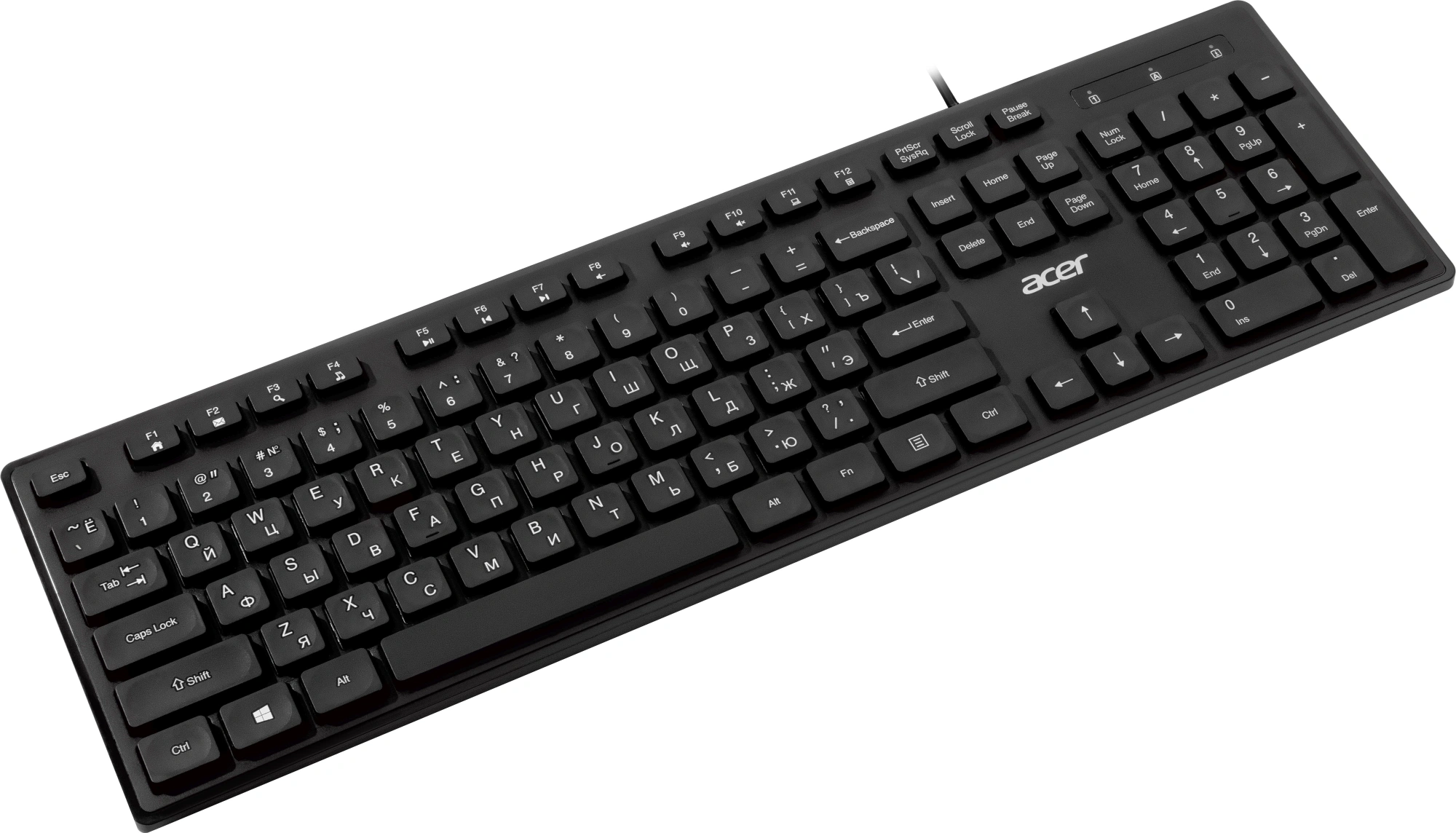 Клавиатура Acer OKW503 черный USB Multimedia (ZL.KBD11.00P) кабель 1.8м — миниатюра 6