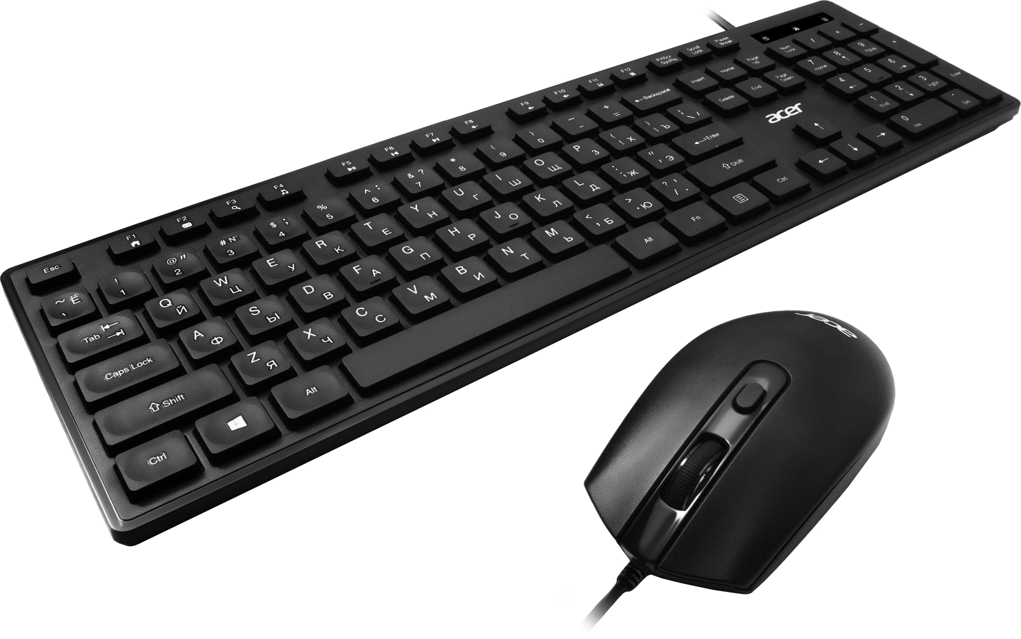Клавиатура + мышь Acer OCC504 клав:черный мышь:черный USB Multimedia (ZL.ACC11.00M) — миниатюра 3