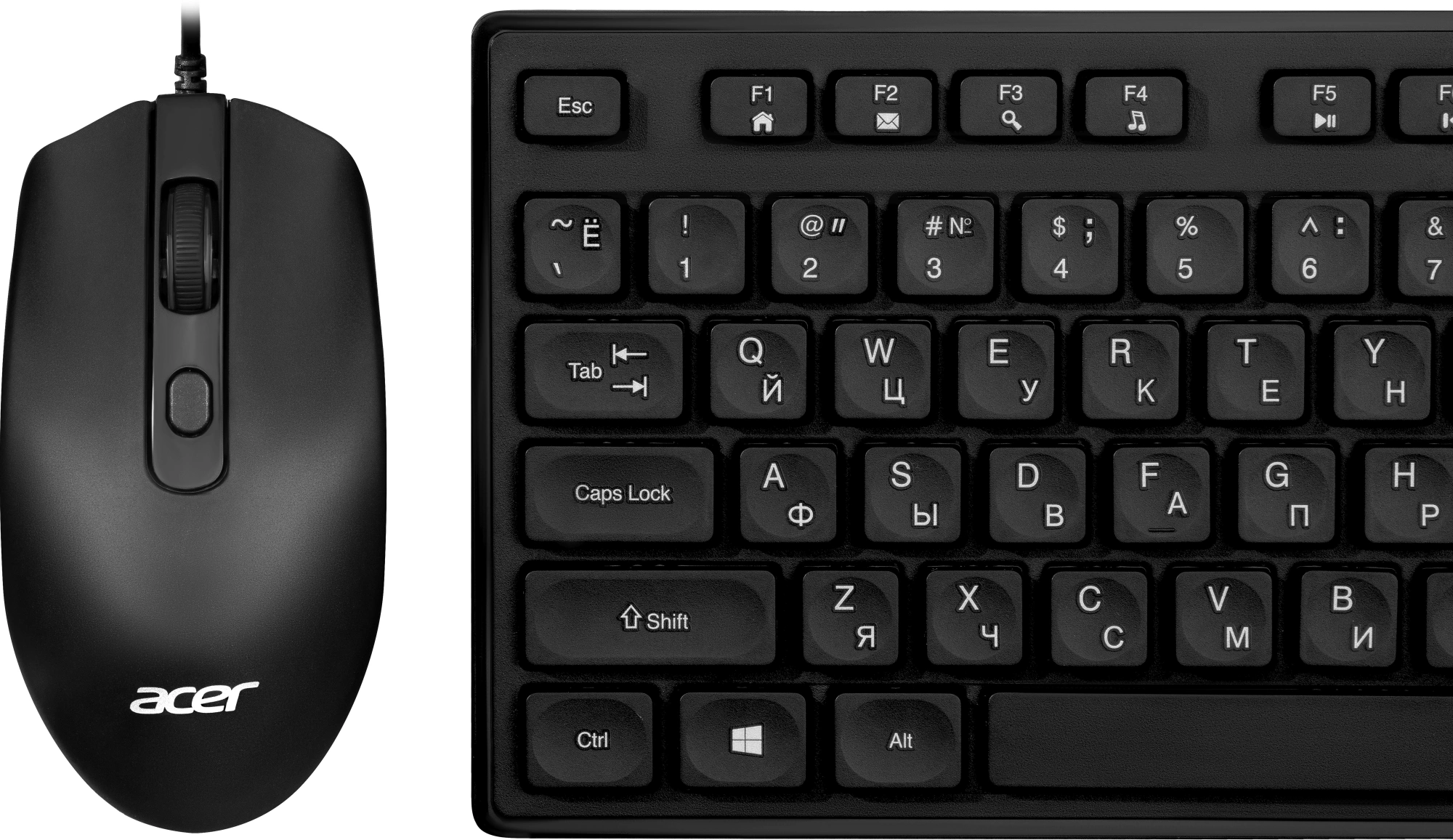 Клавиатура + мышь Acer OCC504 клав:черный мышь:черный USB Multimedia (ZL.ACC11.00M) — миниатюра 5
