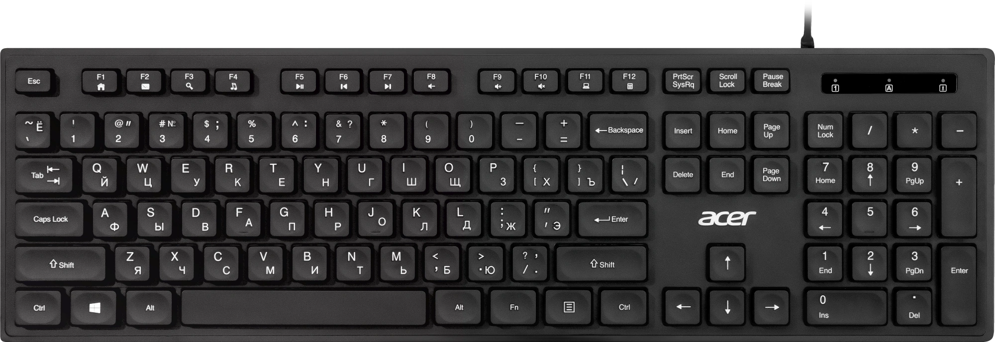 Клавиатура + мышь Acer OCC504 клав:черный мышь:черный USB Multimedia (ZL.ACC11.00M) — миниатюра 6