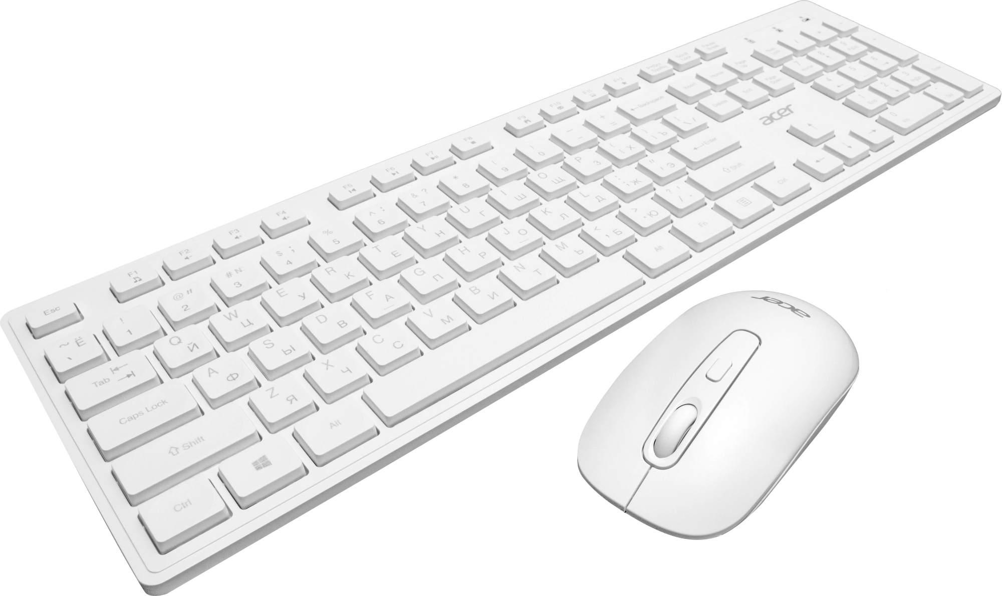 Клавиатура + мышь Acer OCC503 клав:белый мышь:белый USB беспроводная slim Multimedia (ZL.ACC11.00L) — миниатюра 3