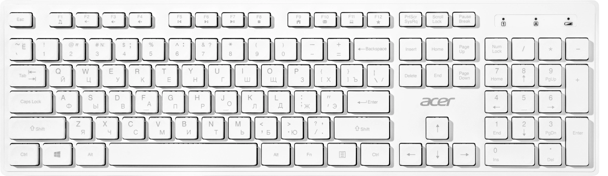 Клавиатура + мышь Acer OCC503 клав:белый мышь:белый USB беспроводная slim Multimedia (ZL.ACC11.00L) — миниатюра 6
