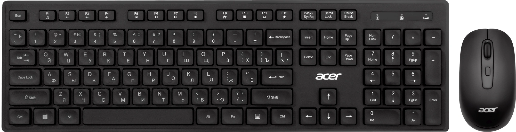 Клавиатура + мышь Acer OCC503 клав:черный мышь:черный USB беспроводная slim Multimedia (ZL.ACC11.00K) — фото 1