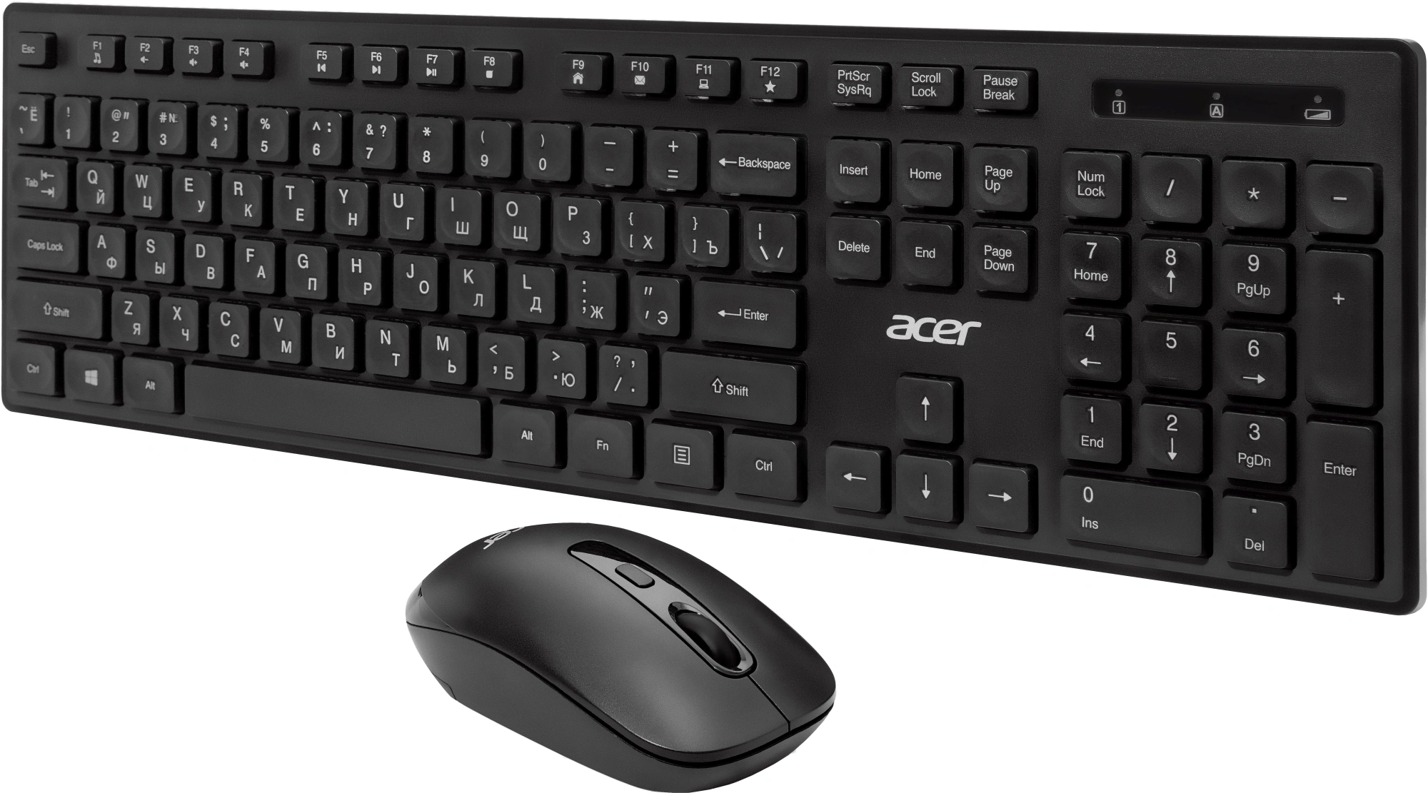 Клавиатура + мышь Acer OCC503 клав:черный мышь:черный USB беспроводная slim Multimedia (ZL.ACC11.00K) — миниатюра 2