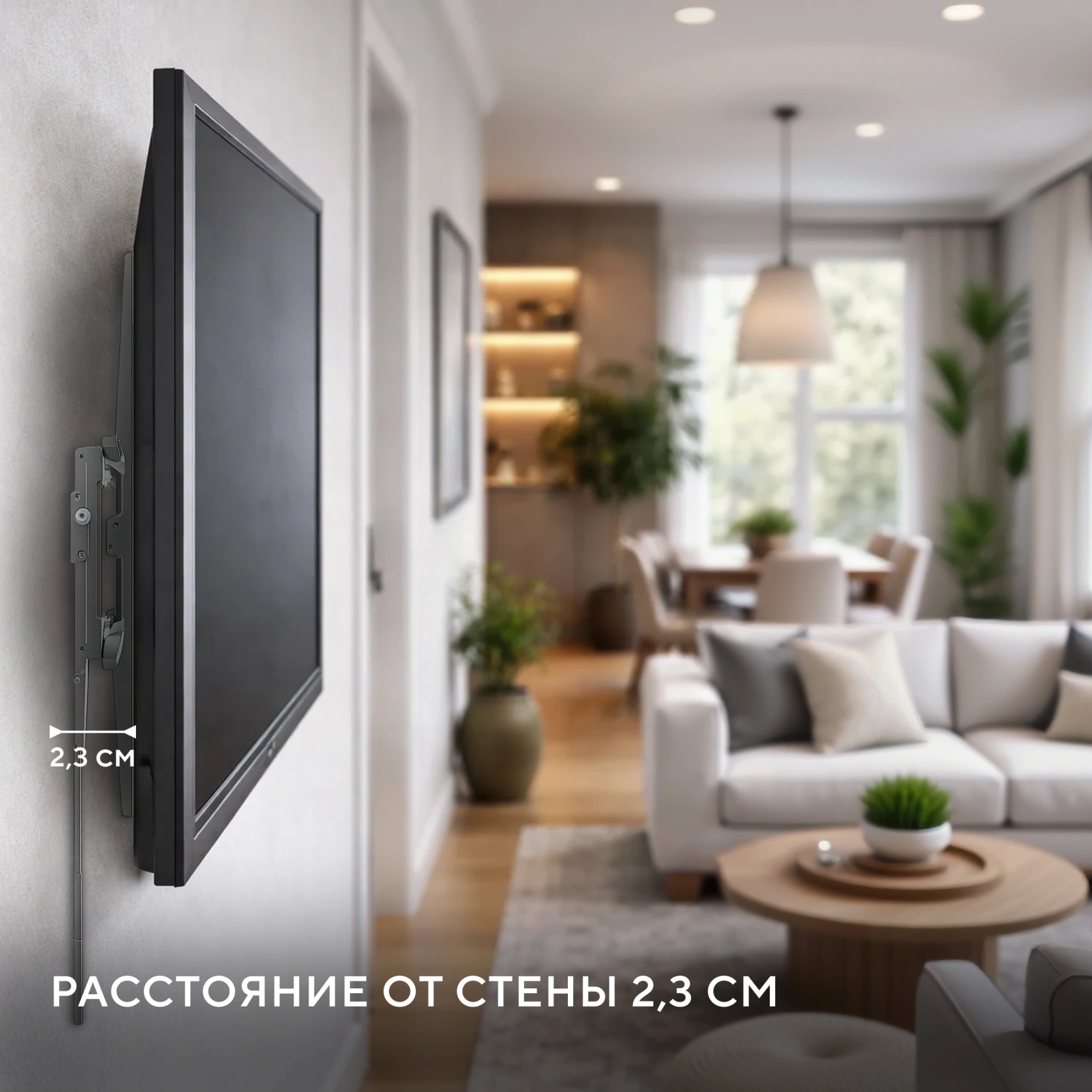 Кронштейн для телевизора Hyundai GL-S2 черный 22"-65" макс.35кг настенный фиксированный — миниатюра 6