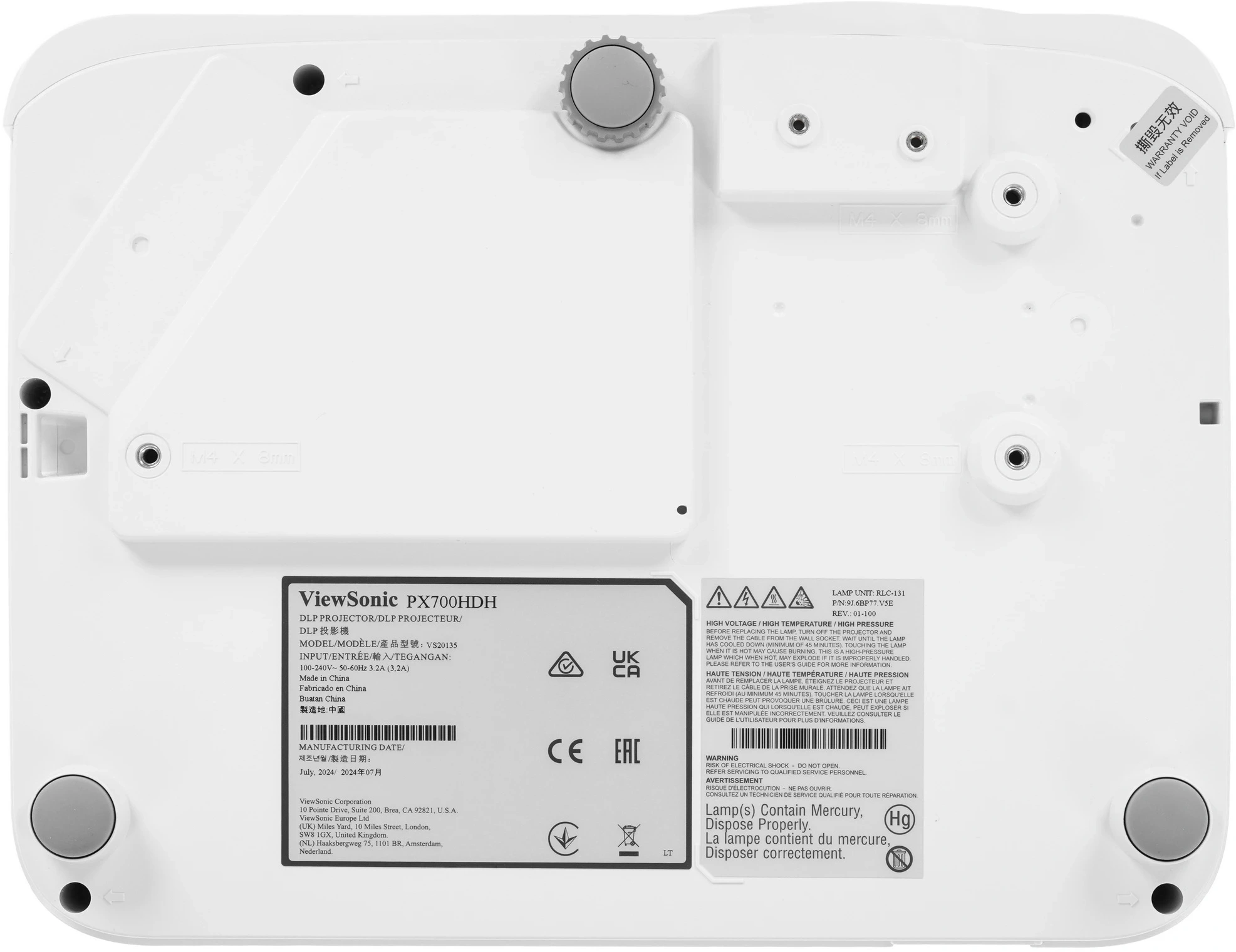 Проектор ViewSonic PX700HDH DLP 3700Lm ANSI (1920x1080) 22000:1 ресурс лампы:20000часов 2xHDMI 2.4кг — миниатюра 8