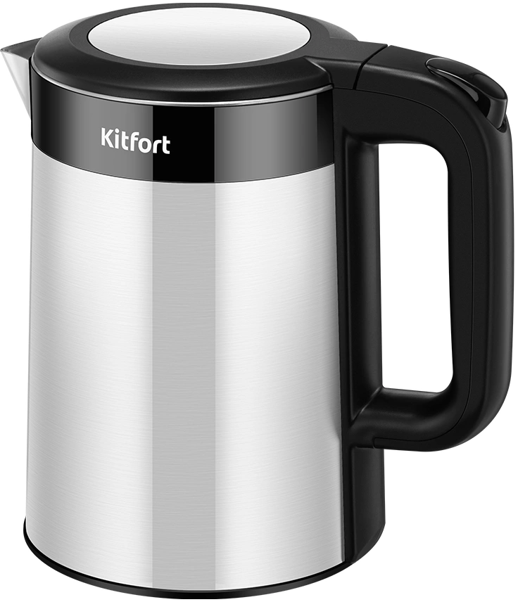 Чайник электрический Kitfort КТ-6691 1.5л. 1500Вт черный/нержавеющая сталь корпус: нерж.сталь/пластик — миниатюра 2
