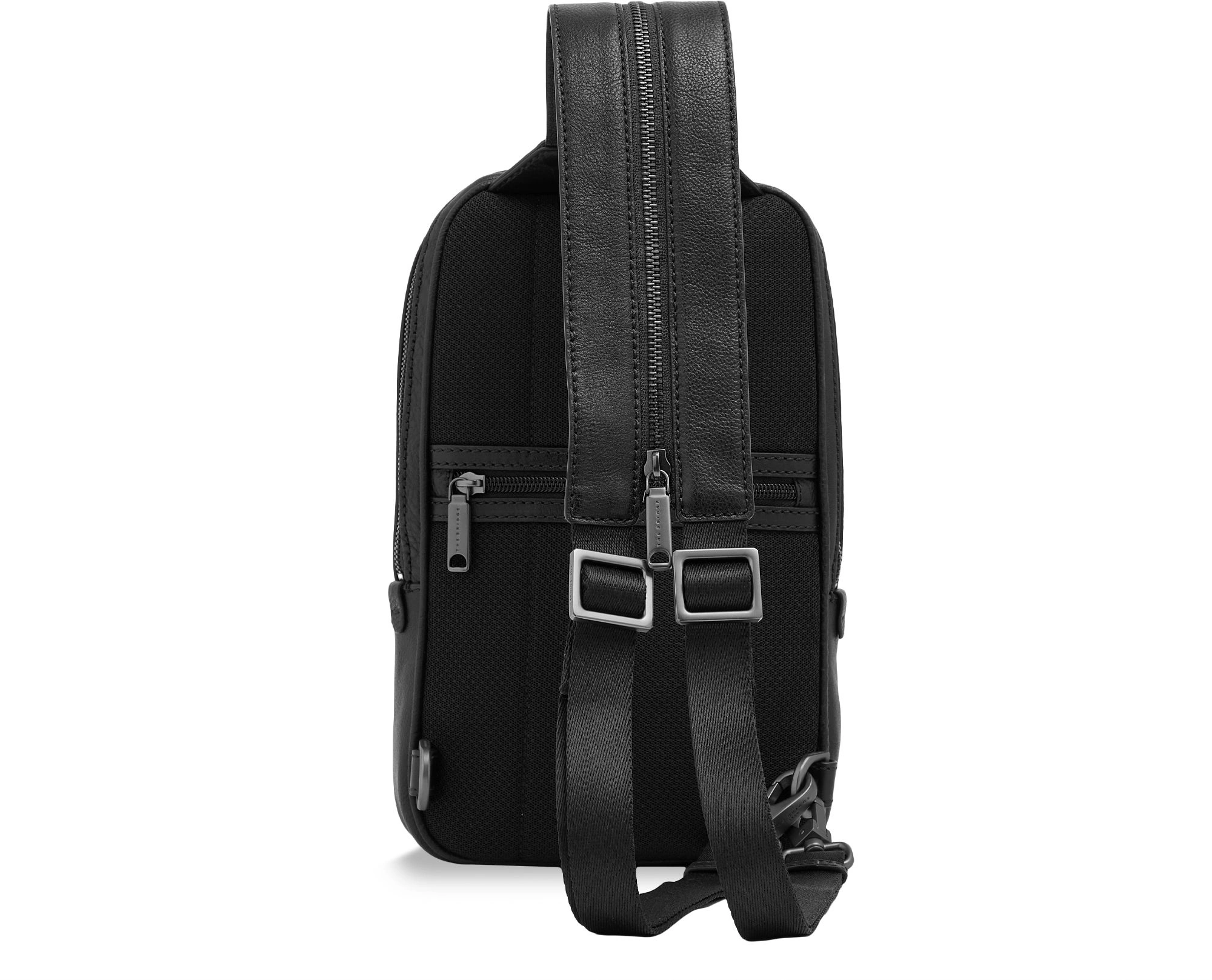 Рюкзак слинг мужской The Bridge Ludovico 053126LZ/7R черный натур.кожа — миниатюра 2