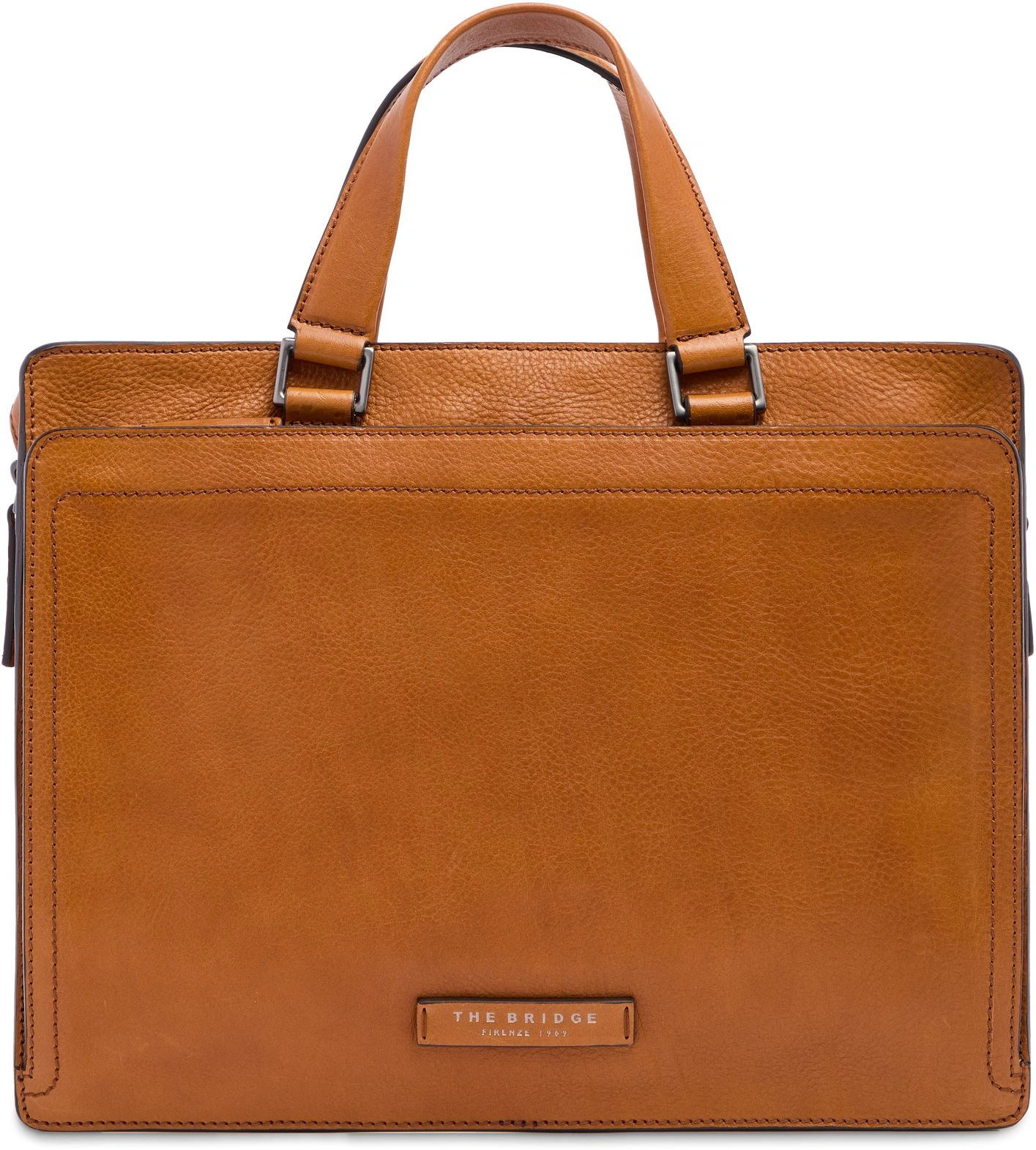 Деловая сумка The Bridge Leone Soft 063026D3/74 с отделением для ноутбука 13" коньячная натур.кожа — фото 1