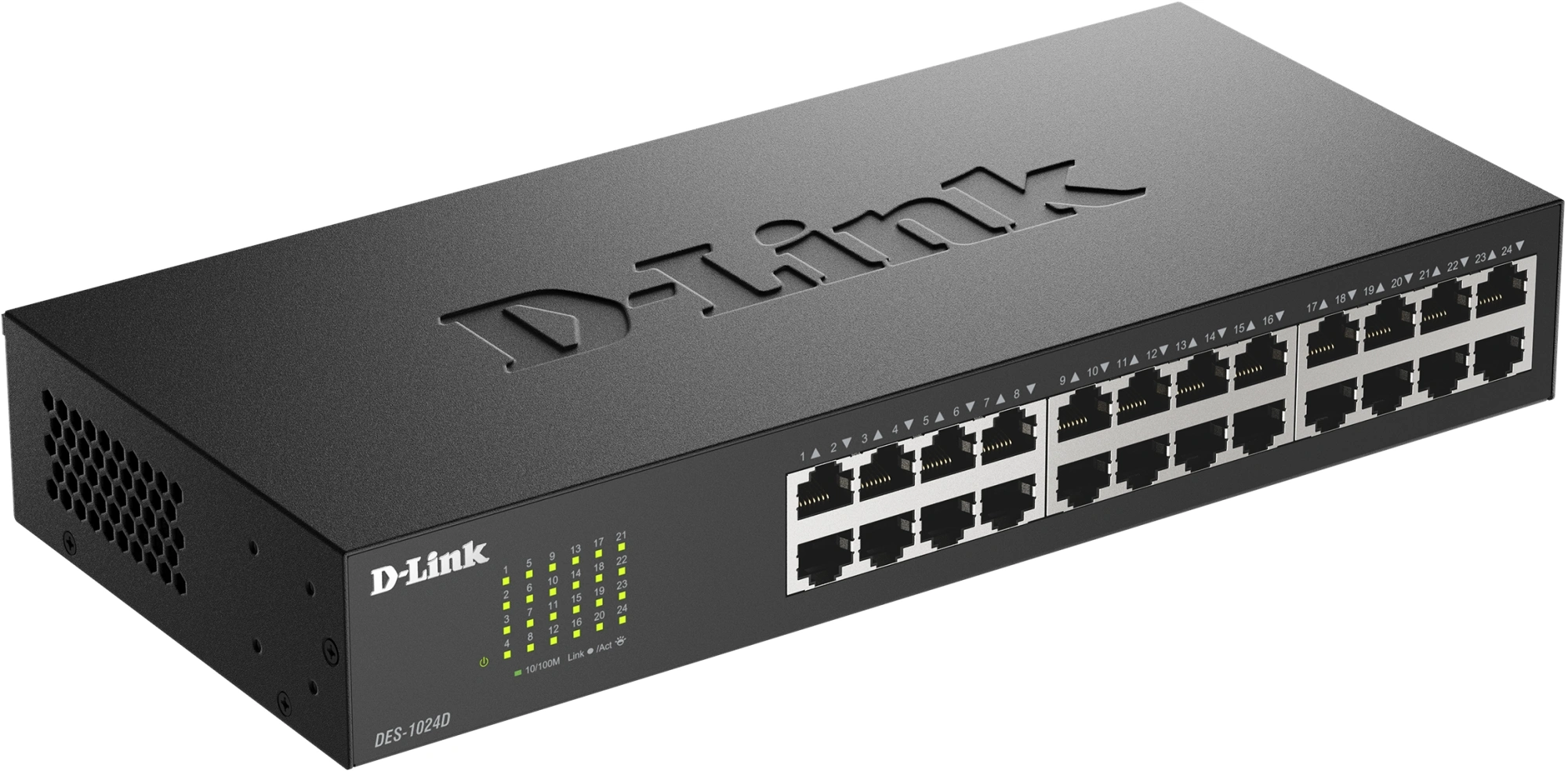 Коммутатор D-Link DES-1024D/H2A (L2) 24x100Мбит/с неуправляемый — миниатюра 2