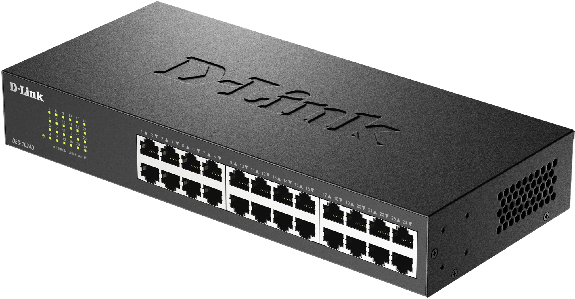 Коммутатор D-Link DES-1024D/H2A (L2) 24x100Мбит/с неуправляемый — миниатюра 3