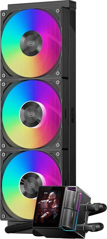 Система водяного охлаждения PcCooler DS360 Display ARGB Soc-AM5/AM4/1200/1700/1851 черный 4-pin 39.8dB Al LCD 310W Ret (DS360-BKAWXY-GL) — миниатюра 3