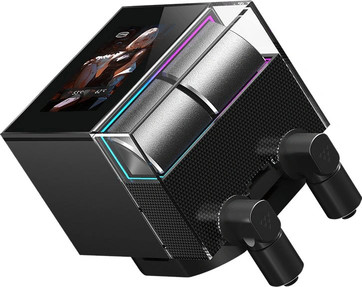 Система водяного охлаждения PcCooler DS360 Display ARGB Soc-AM5/AM4/1200/1700/1851 черный 4-pin 39.8dB Al LCD 310W Ret (DS360-BKAWXY-GL) — миниатюра 2