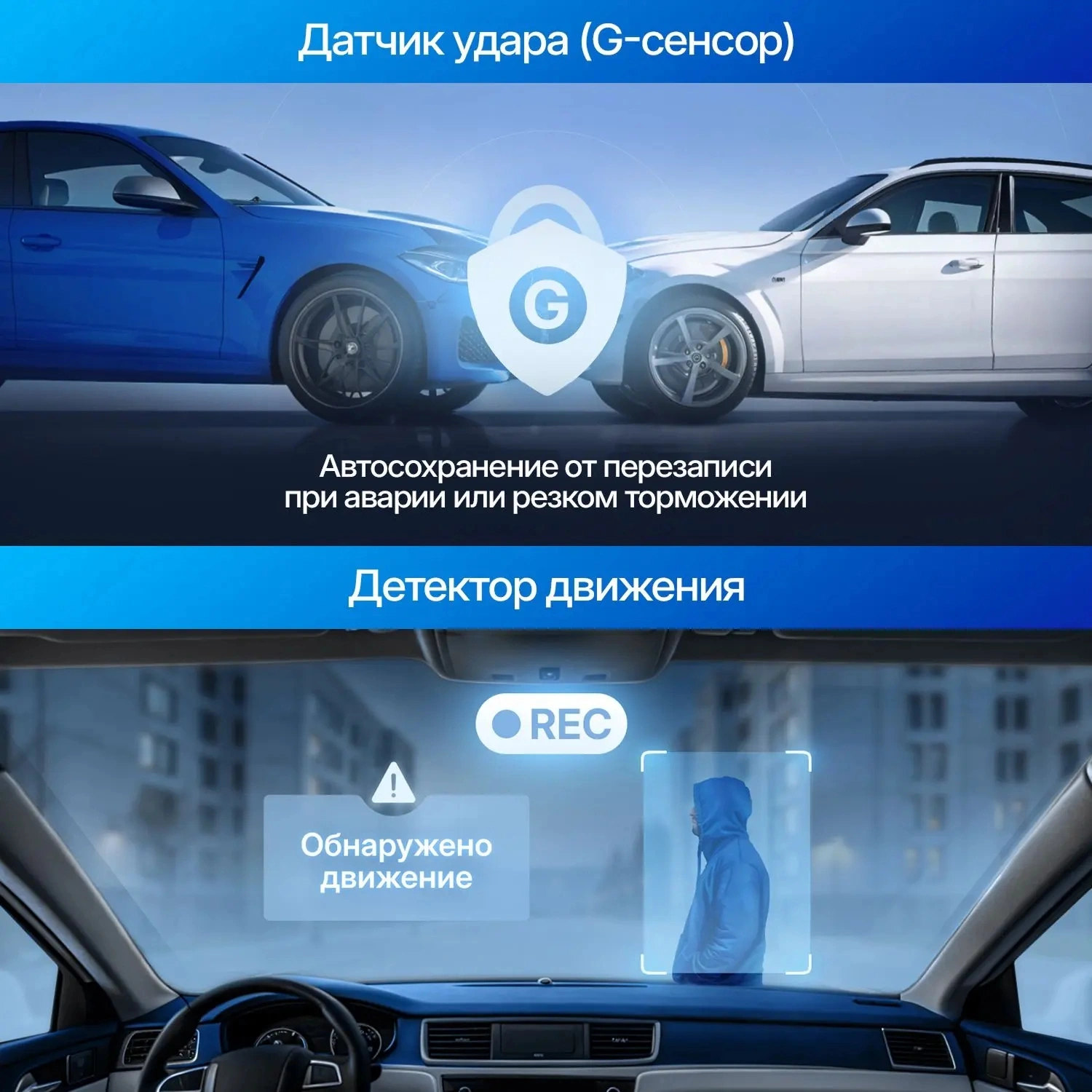 Видеорегистратор TrendVision VICTORY DUAL черный 2Mpix 1080x1920 1080p 170гр. GP6248 — миниатюра 6
