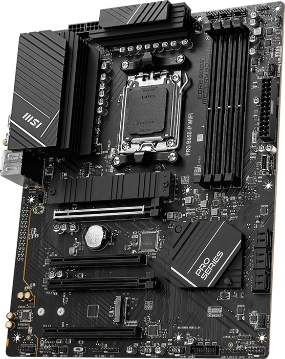 Материнская плата MSI PRO B650-P WIFI Socket AM5 AMD B650 4xDDR5 ATX AC`97 8ch(7.1) 2.5Gg RAID+HDMI+DP — миниатюра 2