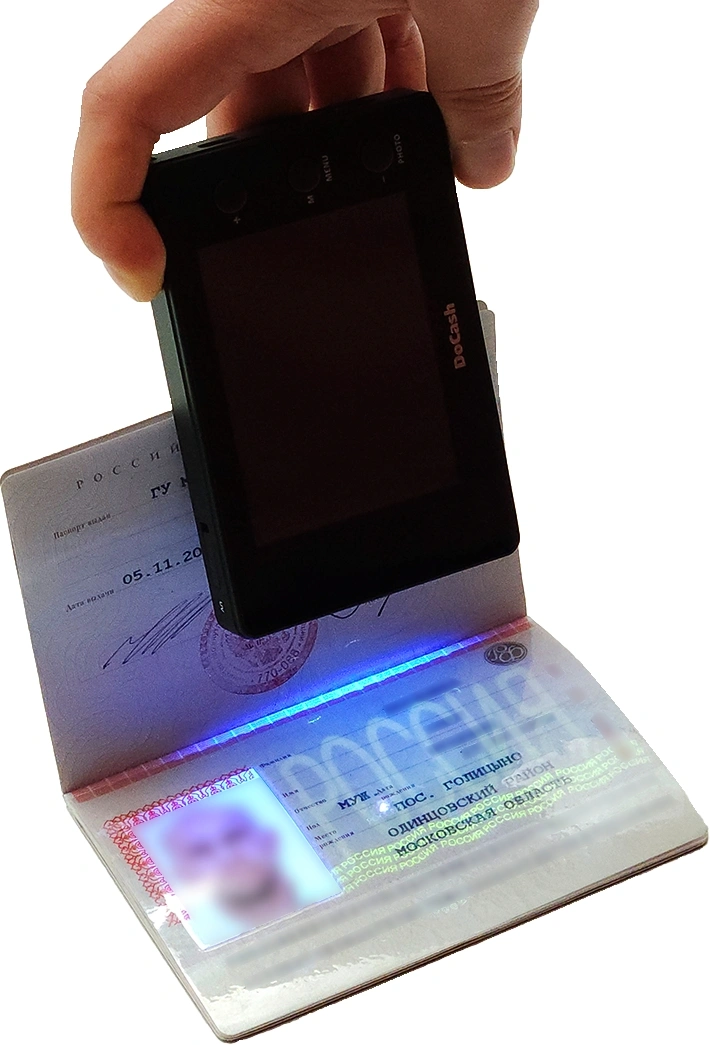 Детектор банкнот DoCash Micro IR/UV просмотровый АКБ (8401) — миниатюра 9