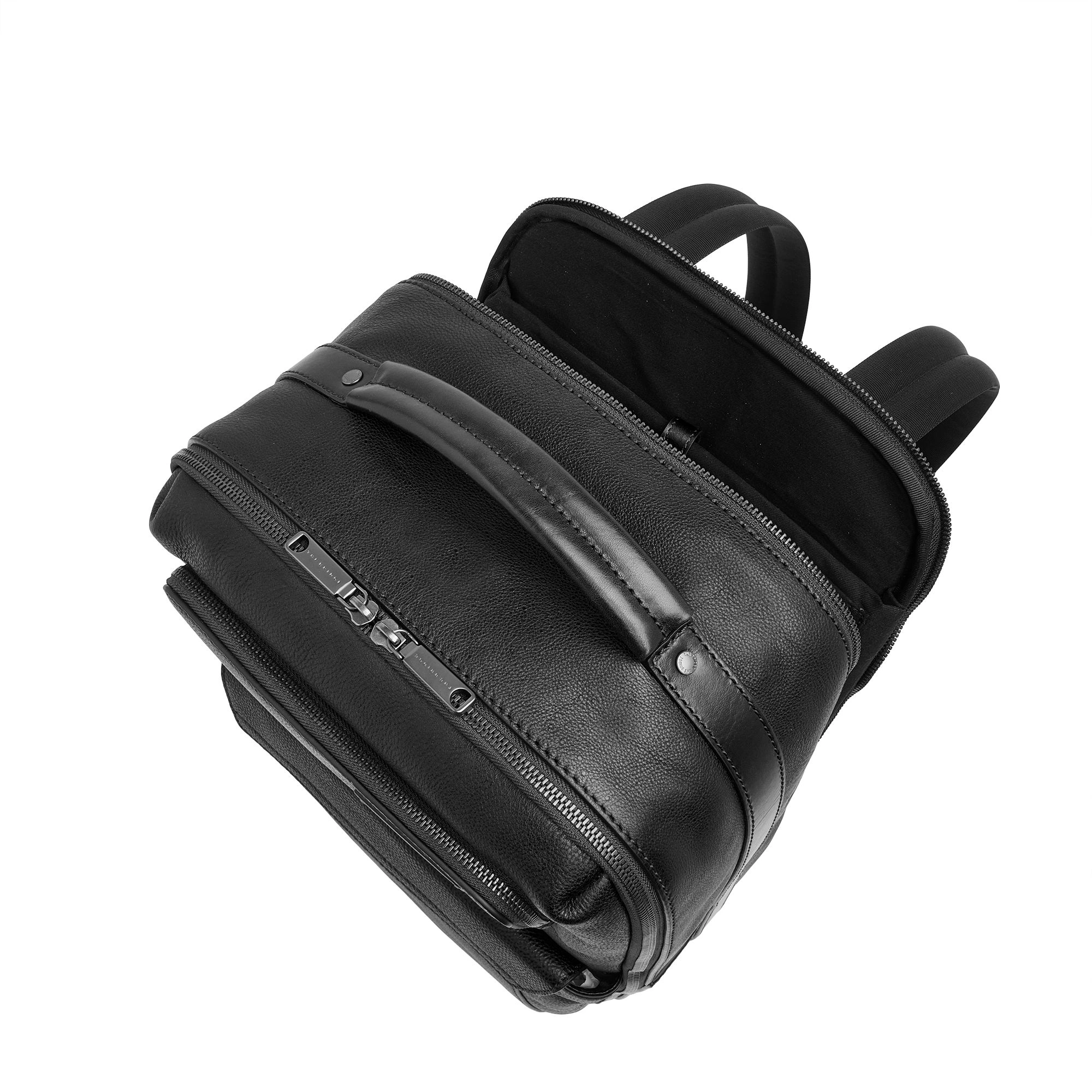 Рюкзак мужской The Bridge Ludovico 063126LZ/7R черный натур.кожа — миниатюра 5