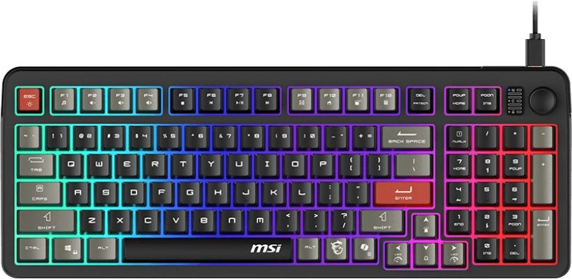 Клавиатура MSI GK110 черный/серый USB Multimedia for gamer LED (S11-04RU258-HH9) кабель 1.5м — миниатюра 5