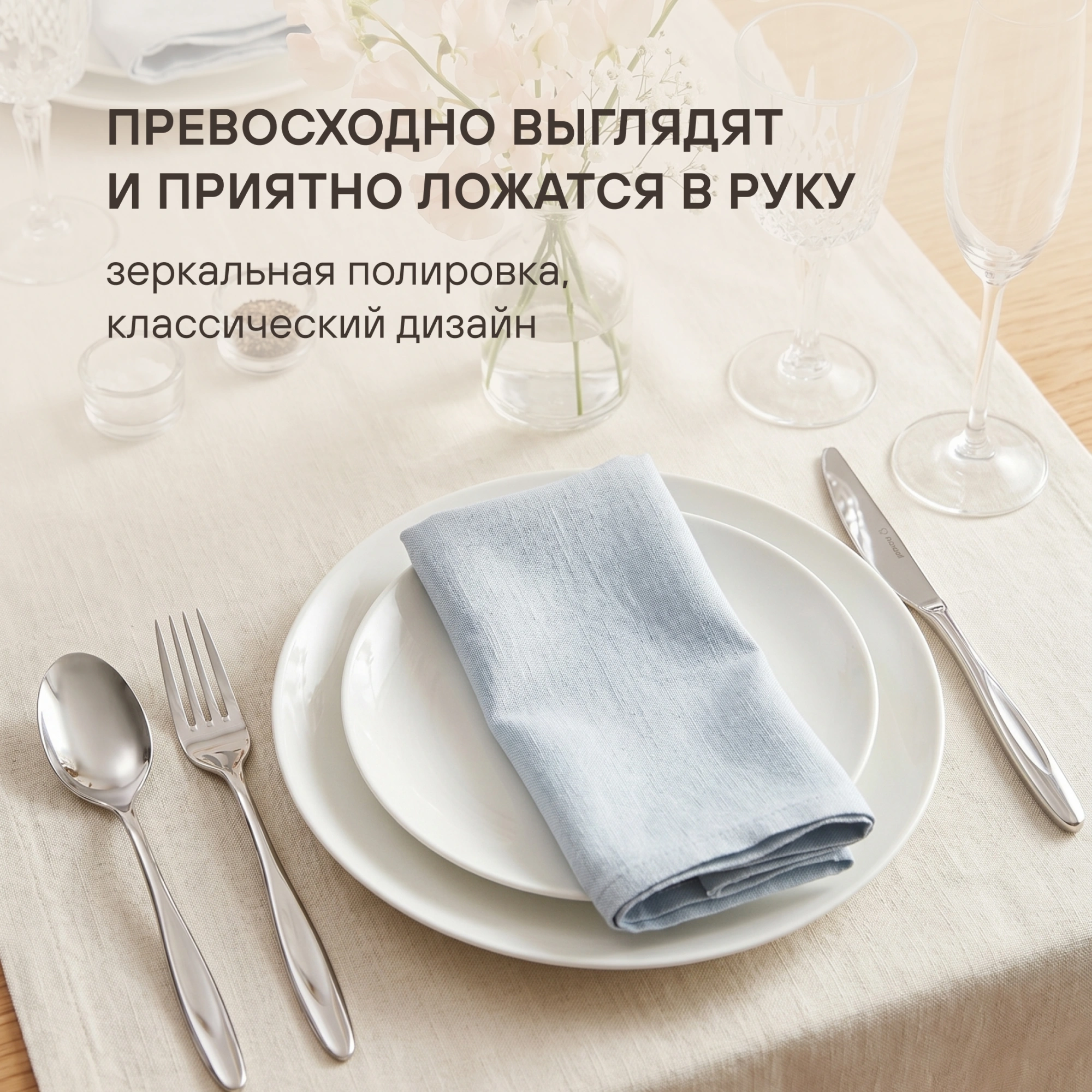 Набор столовых приборов Rondell Jessie RD-2061 набор из 16предм. стальной — миниатюра 12