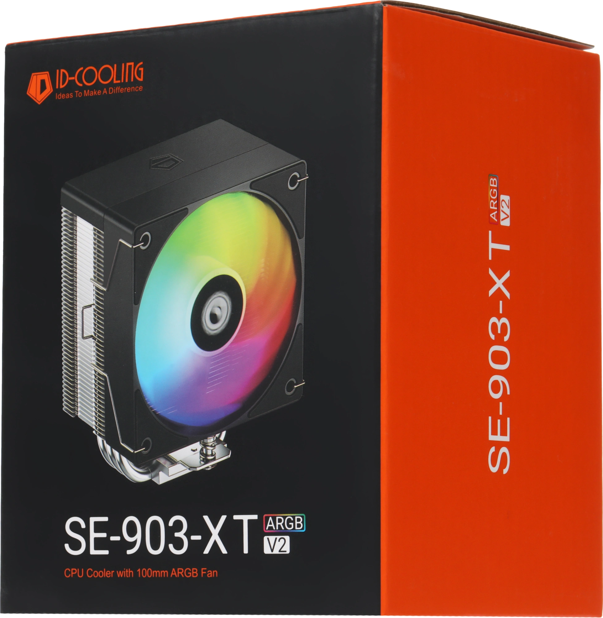 Устройство охлаждения(кулер) ID-Cooling SE-903-XT V2 ARGB Soc-AM5/AM4/1200/1700/1851 серебристый/черный 4-pin 14-29.1dB Al+Cu 150W 390gr Ret (SE-903-XT V2 ARGB) — миниатюра 9