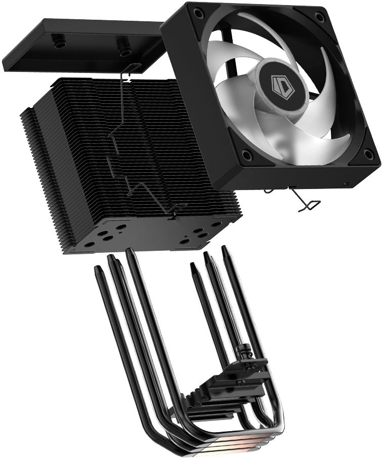 Устройство охлаждения(кулер) ID-Cooling SE-904-XT ARGB Soc-AM5/AM4/1200/1700/1851 черный 4-pin 14-29.1dB Al+Cu 180W 430gr Ret (SE-904-XT ARGB BLACK) — миниатюра 7