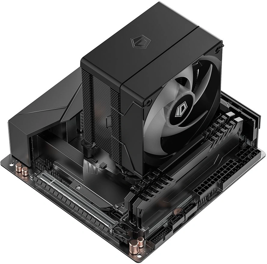 Устройство охлаждения(кулер) ID-Cooling SE-904-XT ARGB Soc-AM5/AM4/1200/1700/1851 черный 4-pin 14-29.1dB Al+Cu 180W 430gr Ret (SE-904-XT ARGB BLACK) — миниатюра 8