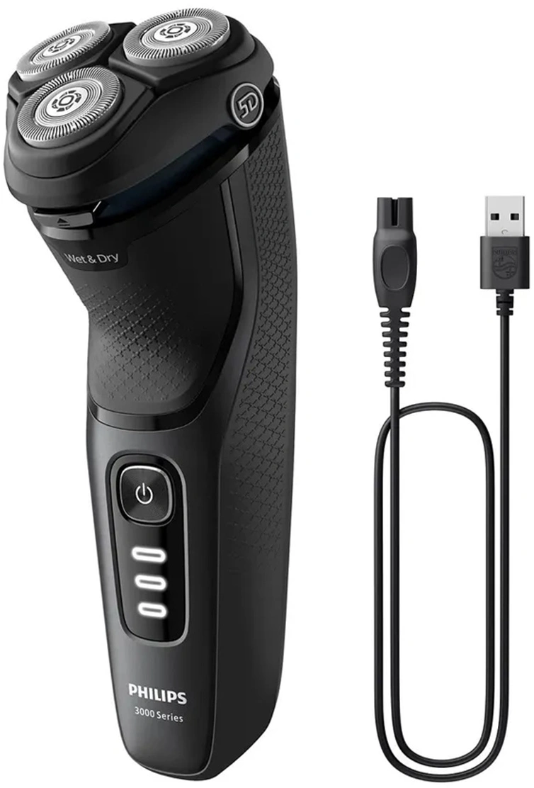 Бритва роторная Philips Series 3000 S3244/12 реж.эл.:3 питан.:аккум. серый — миниатюра 14