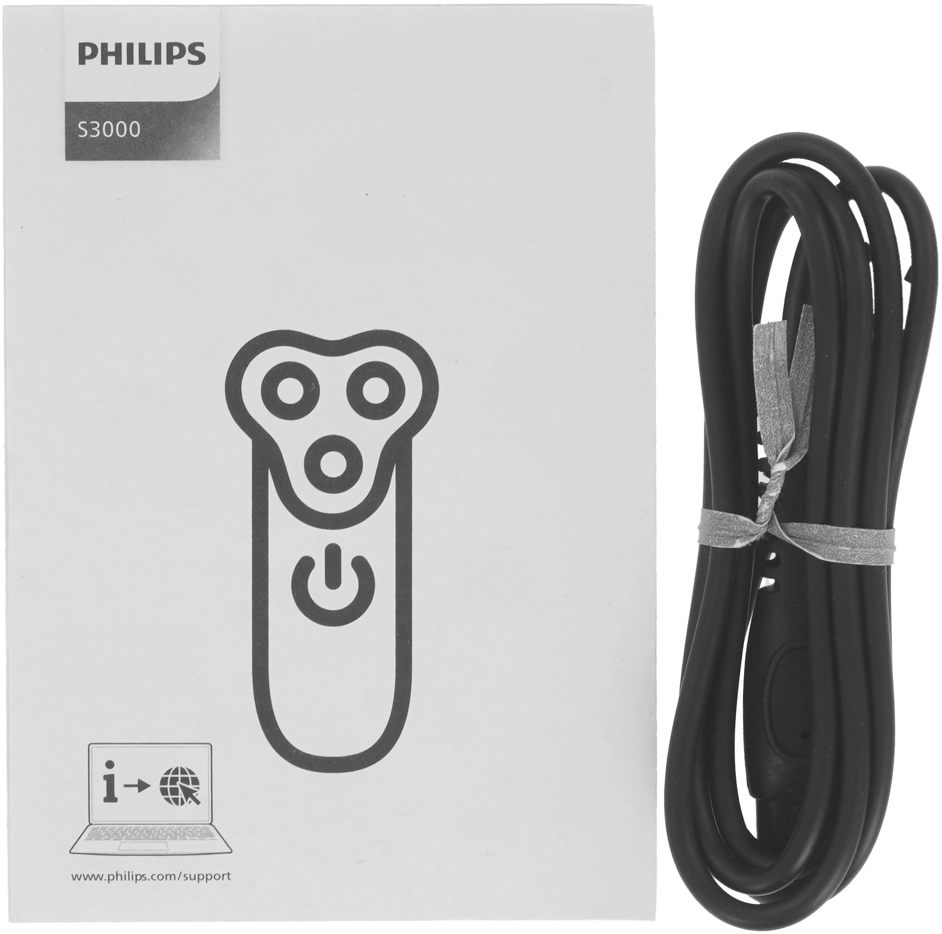 Бритва роторная Philips Series 3000 S3244/12 реж.эл.:3 питан.:аккум. серый — миниатюра 8