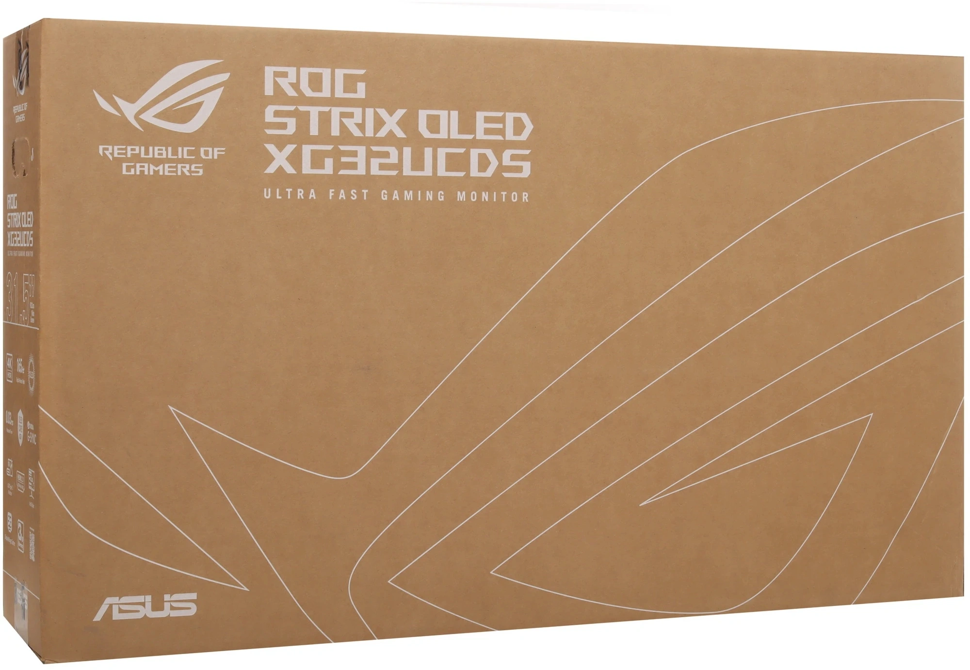 Монитор Asus 31.5" ROG Strix XG32UCDS черный QD OLED LED 0.03ms 16:9 HDMI матовая HAS Piv 1500000:1 1000cd 178гр/178гр 3840x2160 165Hz FreeSync Premium DP 4K USB 6.6кг — миниатюра 17