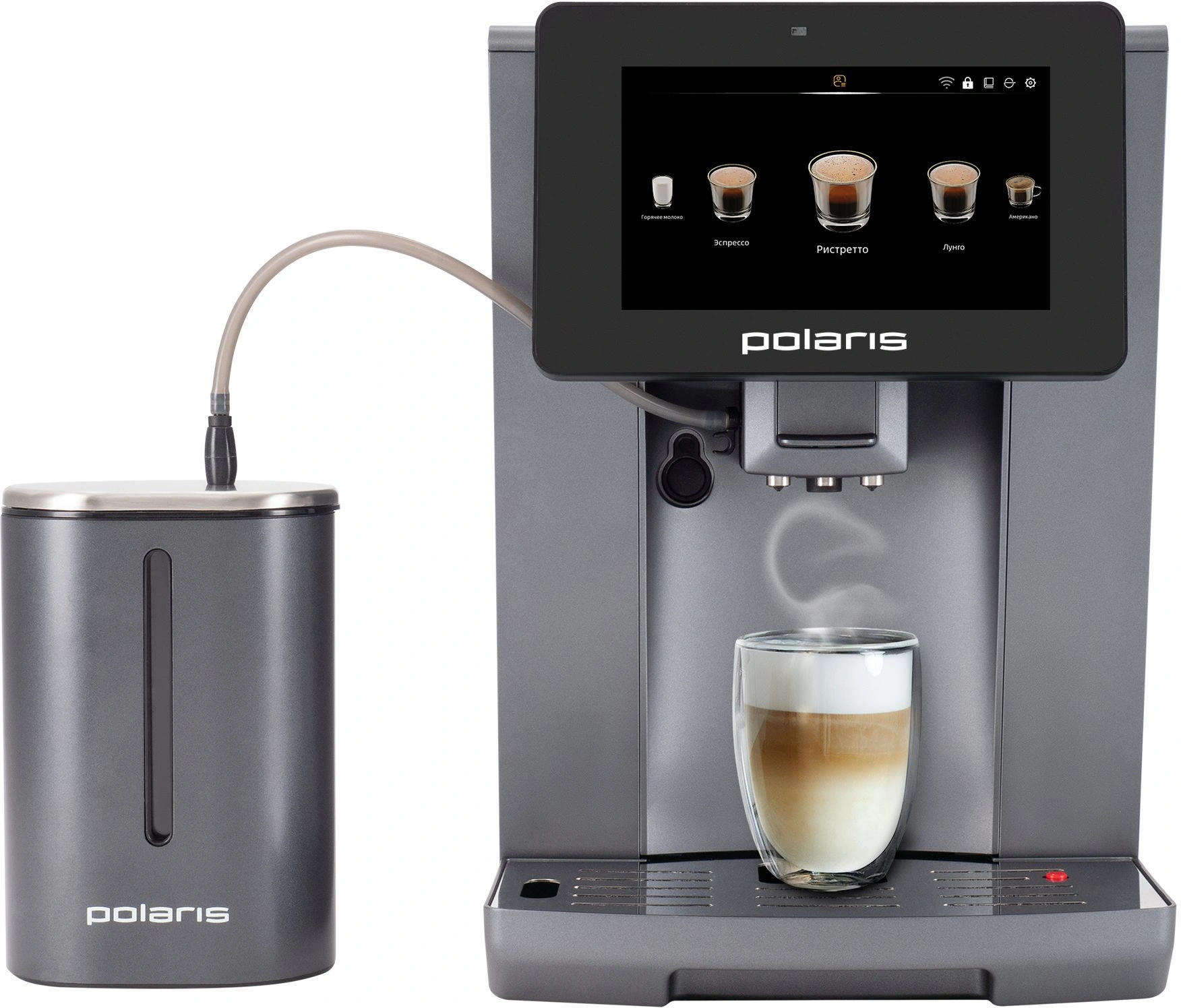 Кофемашина Polaris PACM 2085GC WIFI IQ Home 1450Вт графит — миниатюра 2
