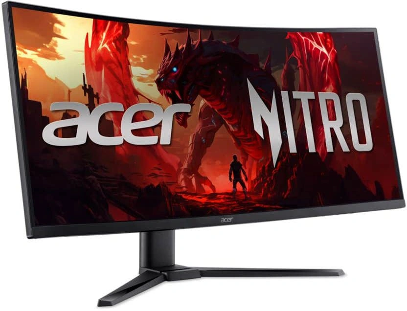 Монитор Acer 34" Nitro XZ340CURX2bmiipphx черный VA LED 1ms 21:9 HDMI M/M матовая HAS Piv 350cd 178гр/178гр 3440x1440 200Hz FreeSync Premium DP WQ 7.09кг — миниатюра 2