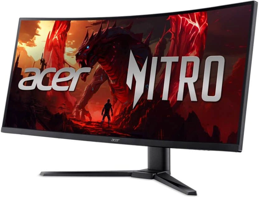 Монитор Acer 34" Nitro XZ340CURX2bmiipphx черный VA LED 1ms 21:9 HDMI M/M матовая HAS Piv 350cd 178гр/178гр 3440x1440 200Hz FreeSync Premium DP WQ 7.09кг — миниатюра 3